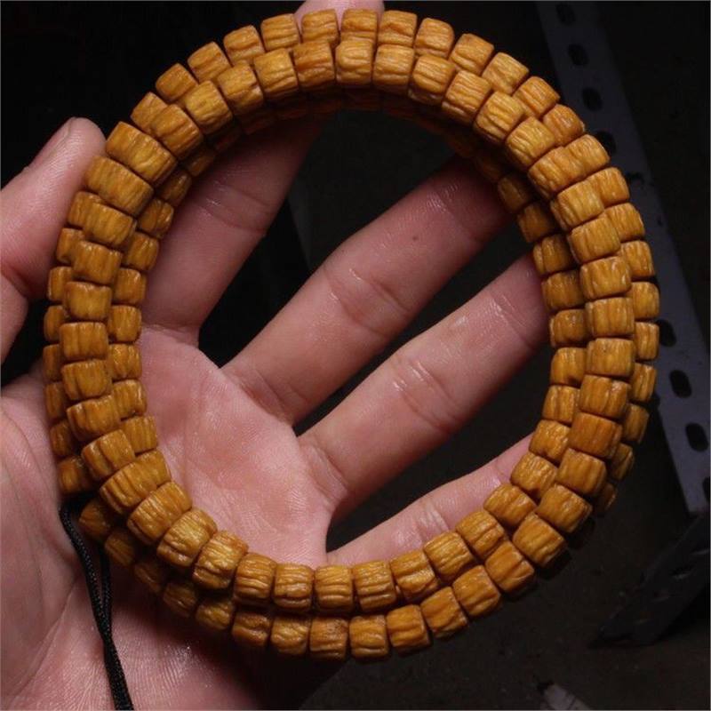 西藏热振百香籽108顺纹男女脖串挂脖佛珠手串藏式深坑鬼脸108颗