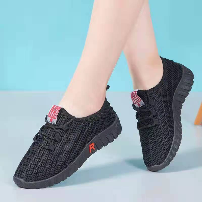 One Piece Dropshipping Summer Breathable Soft-Soled Mesh Surface Women's Sneaker Lightweight Comfortable Hollow Running Female Tennis Shoes