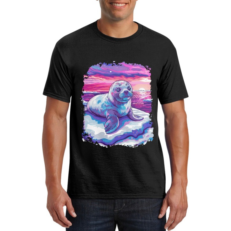 亚马逊新款男生短袖 夏季纯棉t恤 数码印花前片印制图案女士上衣