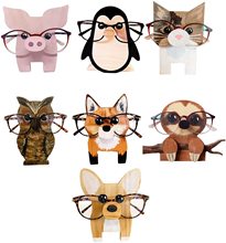 animal glasses stand holder 木质动物眼镜支架收纳架眼镜展示架