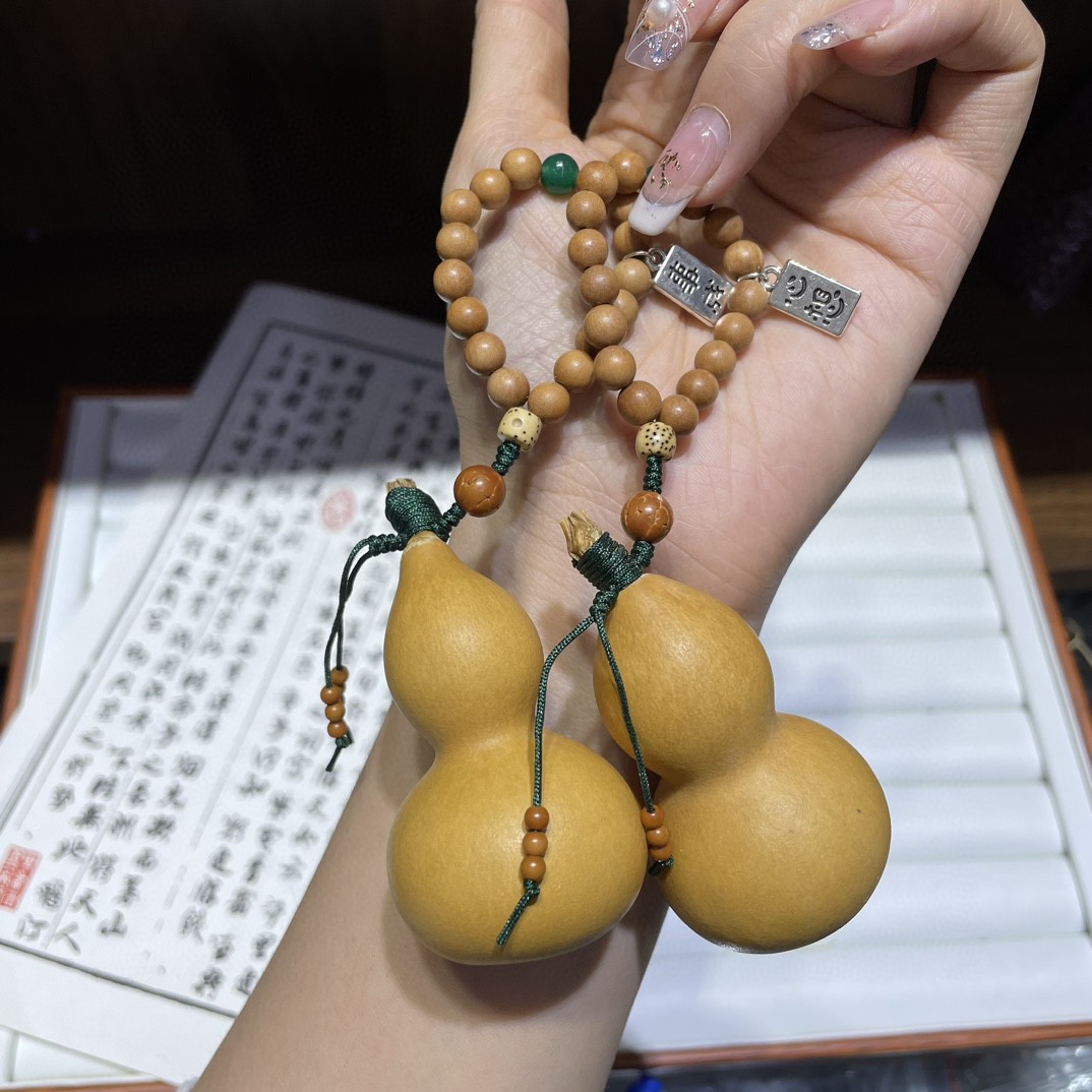 新款 文玩葫芦手把件 搭配檀香 吊坠 星月 金刚 橄榄核-阿里巴巴