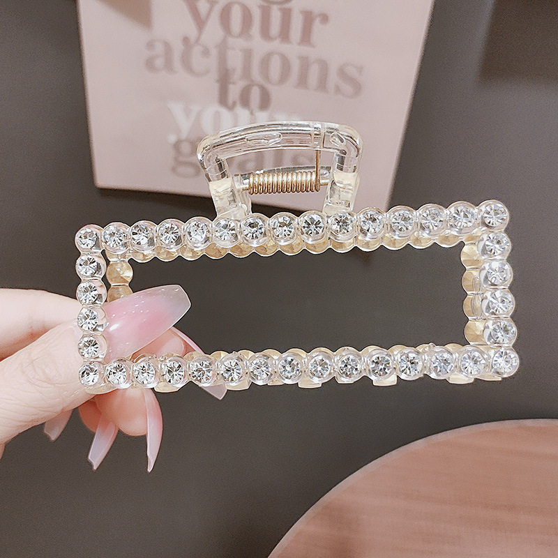 Korean Large Pearl Hairpin Hair Claw Hair Clip Ins Internet Celebrity Grip Female Summer Hair Accessories Shark Clip