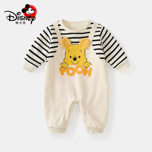 迪士尼正版婴儿衣服厚款婴儿连体衣冬季婴儿服装新生儿A类衣服