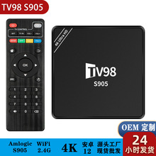 跨境TV98 S905 机顶盒 Android 12 4K网络电视盒双频WiFi5G TVBOX