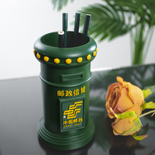 邮文创树脂摆件邮筒花瓶家装饰品工艺品怀旧复古拍摄道具邮政文创