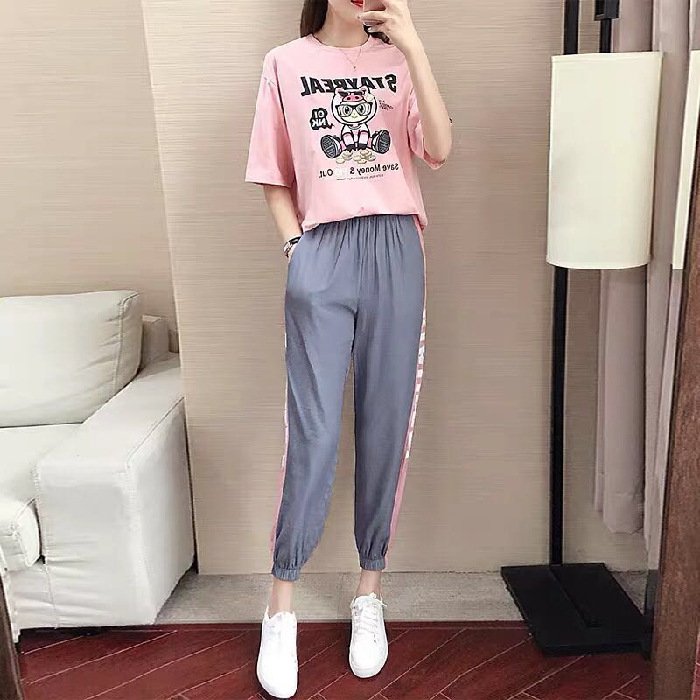 初中女生短袖套装夏装15岁学生12少女孩13大童14休闲16运动两件套