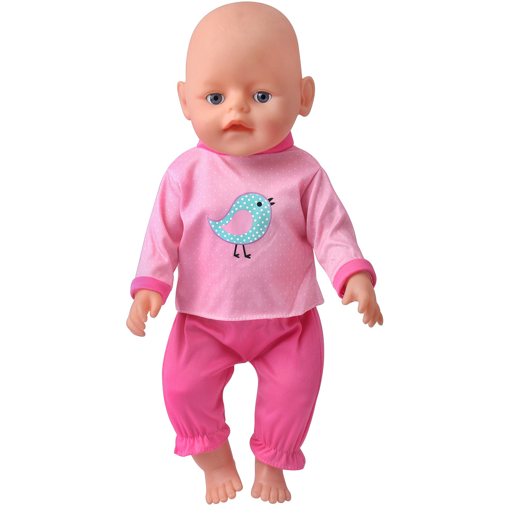 zapf 43cm夏芙娃娃服装卡通长袖套装18寸美国女孩娃娃衣服-阿里巴巴