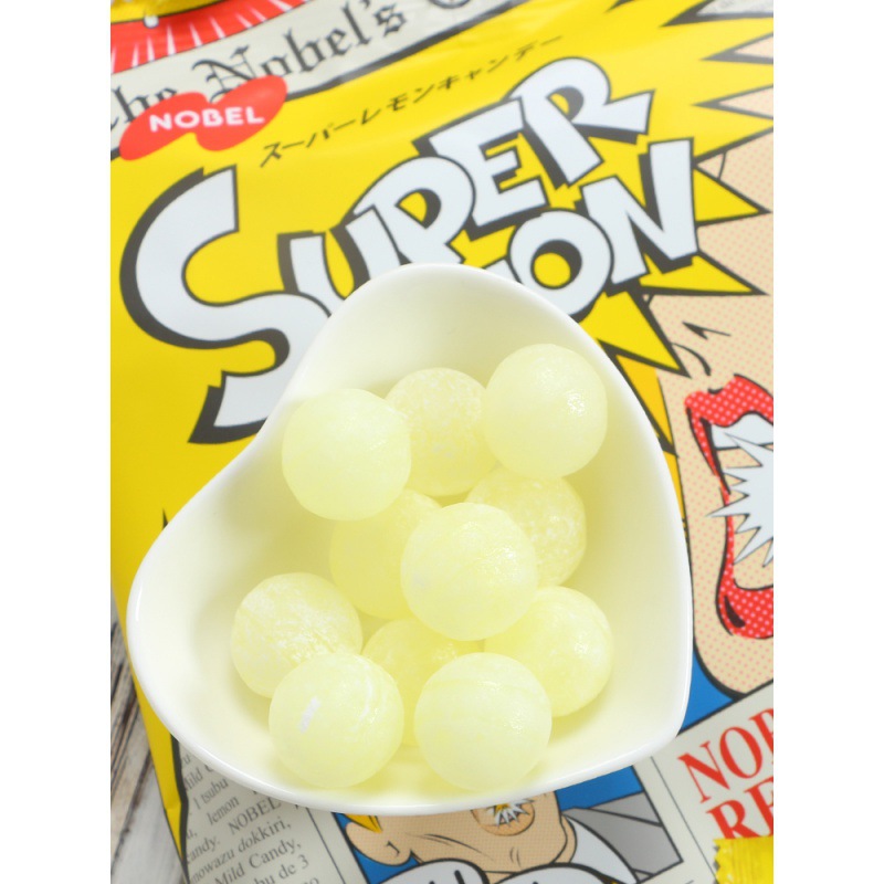 日本进口零食万圣节糖果诺贝尔nobel超酸糖柠檬夹心硬糖超级酸糖