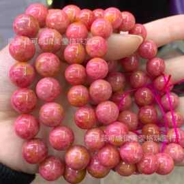 金沙蔷薇石手串 金砂蔷薇圆珠手链 蔷薇石散珠 男女款水晶diy饰品