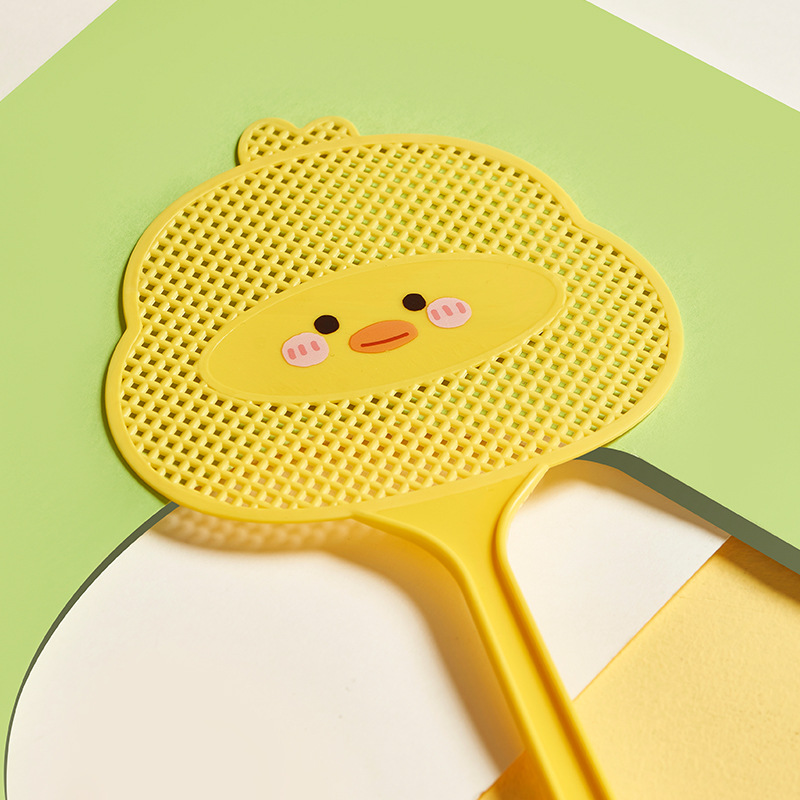 Small Yellow Duck Swatter Creative Extensible Thickened Mosquito Swatter Summer Manual Shooting Not Rotten Mosquito Fighting Artifact 0652-9