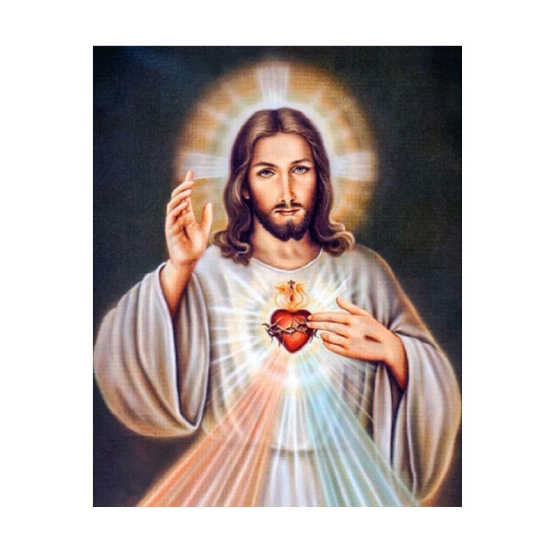 耶稣基督图片外贸手工钻石绣钻石画产地源头厂家直销批发十字绣