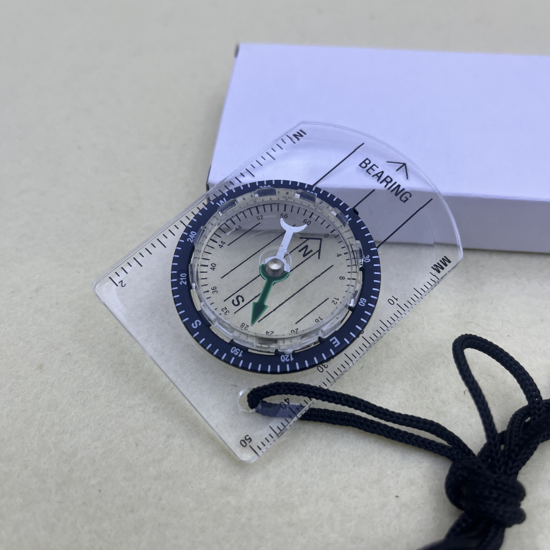 New Outdoor Multifunctional Transparent Ruler Compass Plastic Compass for Students Gift Compass