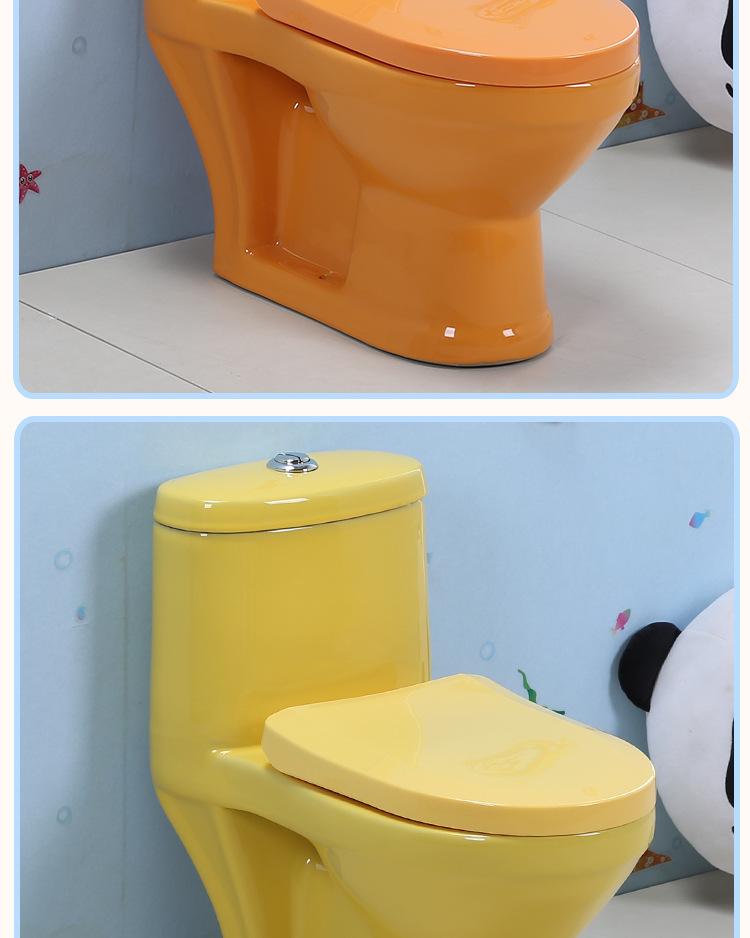 幼儿园彩色儿童马桶小朋友陶瓷卫浴洁具坐厕坐便器小号宝宝座便器