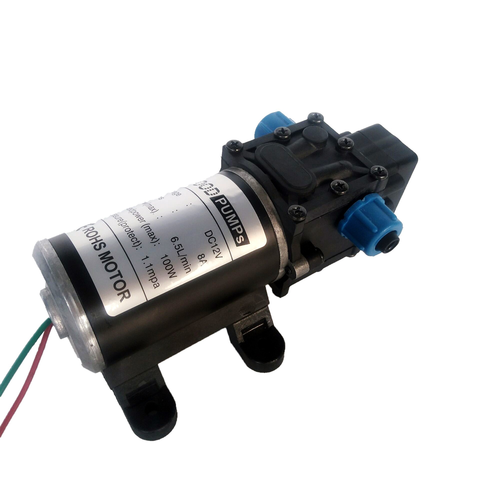 高压电动洗车泵12v 24v 喷雾隔膜泵电动水泵小型打药泵抽水泵自吸