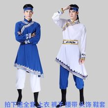 蒙古舞蹈服装蒙族演出服成人筷子舞现代男士舞蹈服饰表演服内蒙古