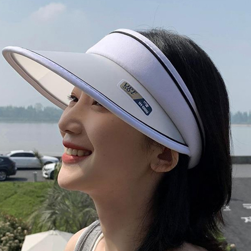 晚晚同款遮阳帽韩国女uv防紫外线空顶帽子防晒帽夏季户外太阳帽潮
