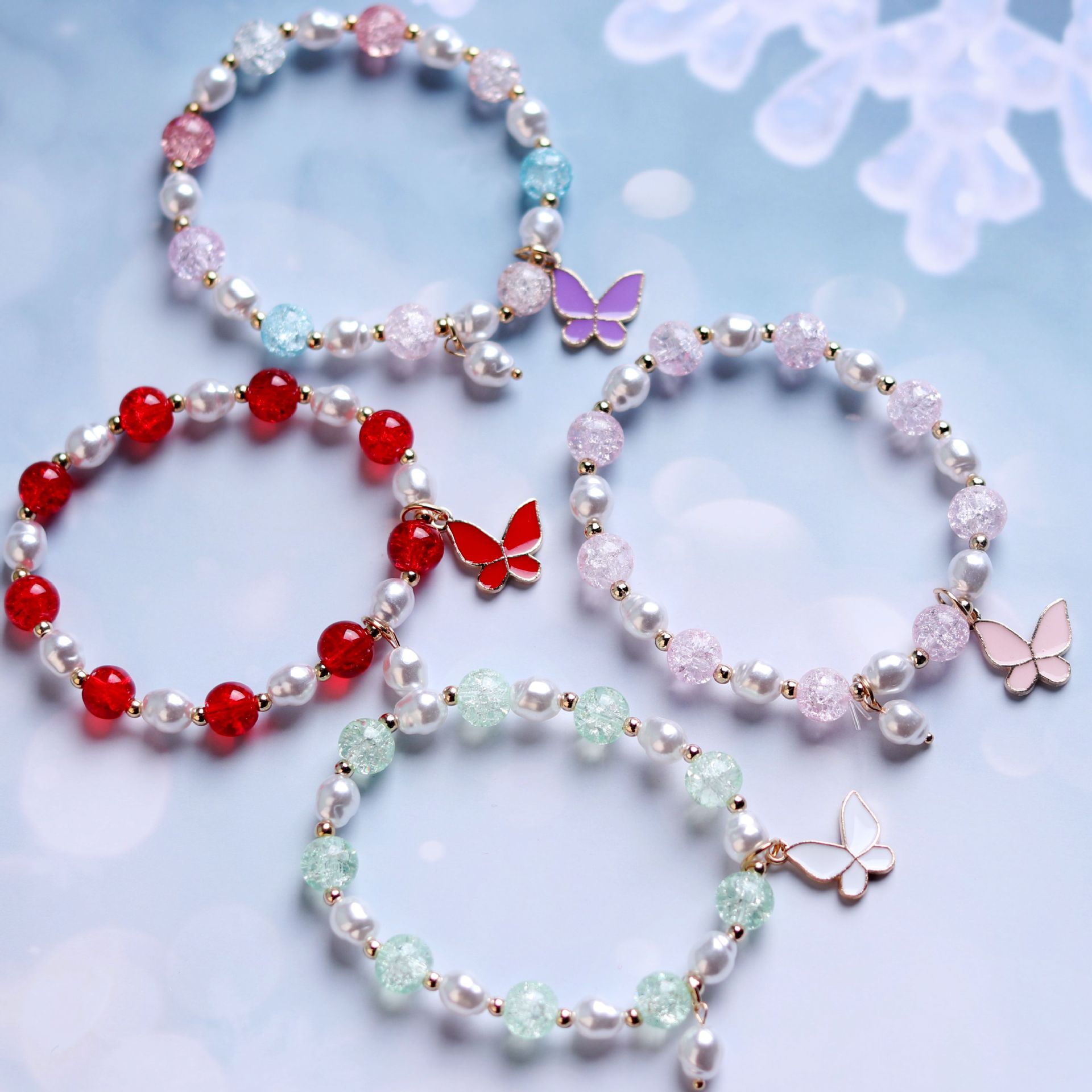 小清新款彼得兔五彩手链串珠手链女手工首饰品 学生礼物地摊货源