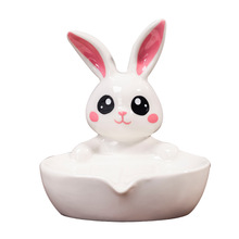 可爱萌兔香皂置物架轻奢卫生间不积水收纳盒新沥水陶瓷肥皂盒家用
