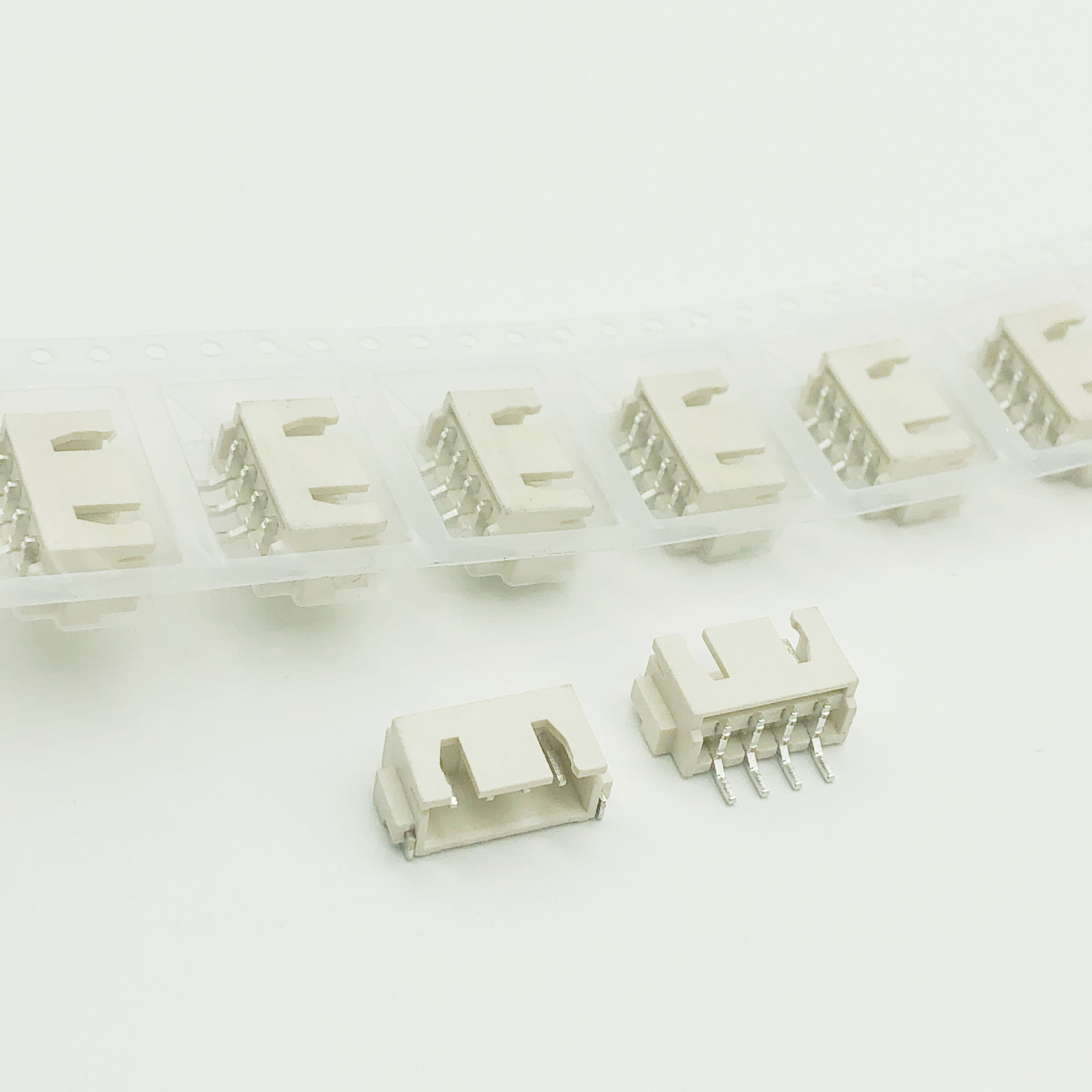 xh2.54mm间距连接器卧贴针座 立式贴片端子 贴片插座编带真空包装