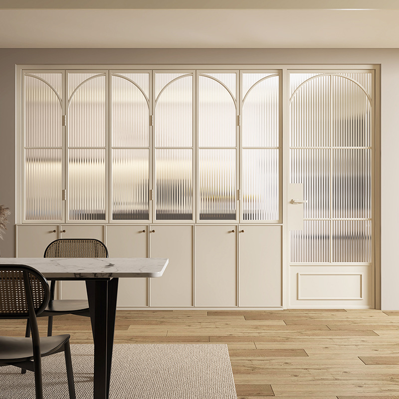 极窄复古门联窗厨房开放式折叠推拉老钢门法式风海棠玻璃-阿里巴巴