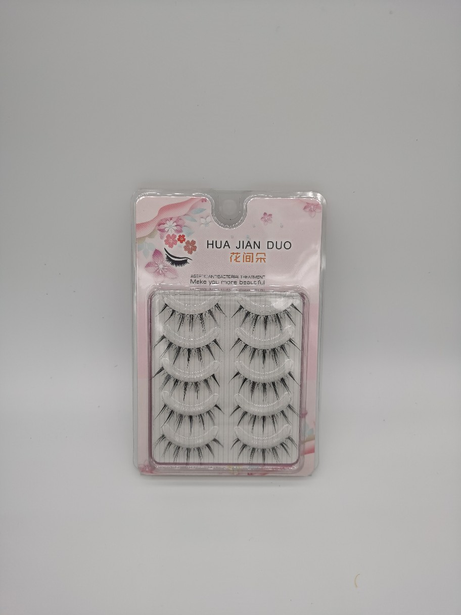 Sheer Root Little Devil 009 False Eyelashes Cross Mink Short Handmade Self-Made Nude Makeup Thick Eyelashes Sharpening