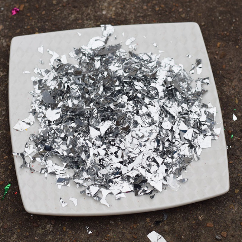 闪片金色银亮晶晶碎纸屑酒吧道具气氛抛彩纸闪光亮片金蛋撒花拍照