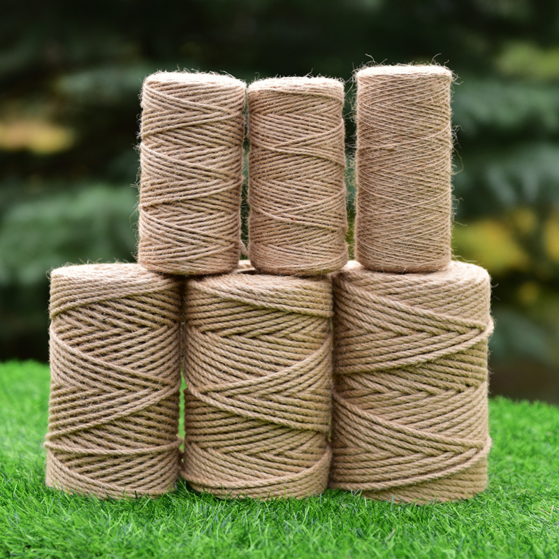 Hemp Rope Factory Wholesale Decorative Rope Tug of War Rope Tag Lighting Rope Cat Rope Climbing Binding Rope Handmade Fine Jute Rope