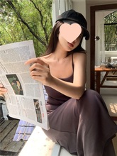 轻熟风吊带连衣裙女夏季2024新款复古辣妹气质长裙收腰设计感裙子