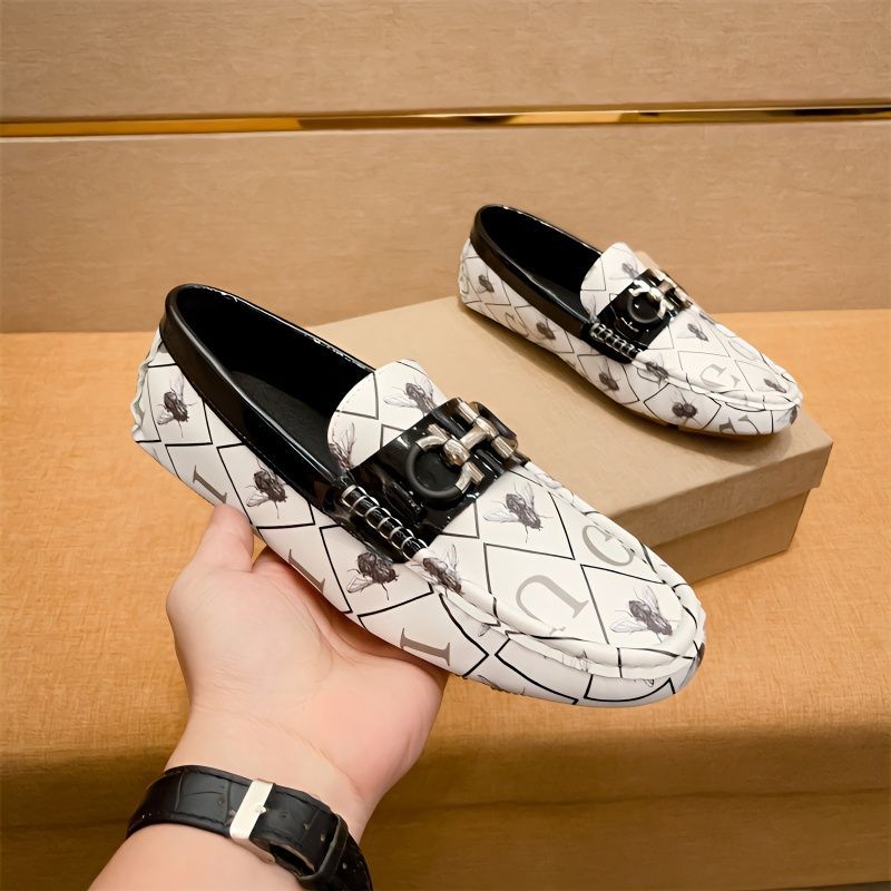 奢侈品男鞋夏一脚蹬豆豆鞋商务休闲百搭时尚轻奢高档真皮男士皮鞋