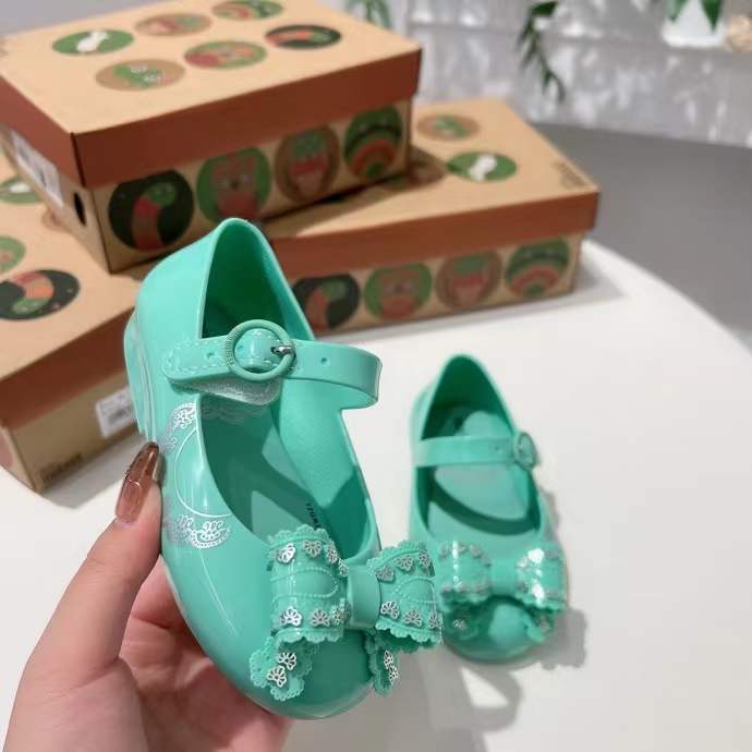 22春秋melissa梅丽莎童鞋儿童包头公主鞋蝴蝶结果冻鞋宝宝单鞋女