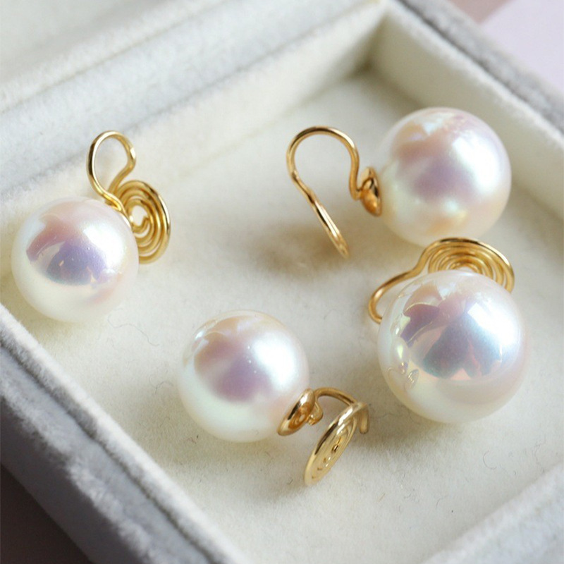 Net Red Complex Ancient Horse Pearl Ear Clip Female Mosquito Coil Earrings without Pierced Earrings Sense 2023 New Fashion