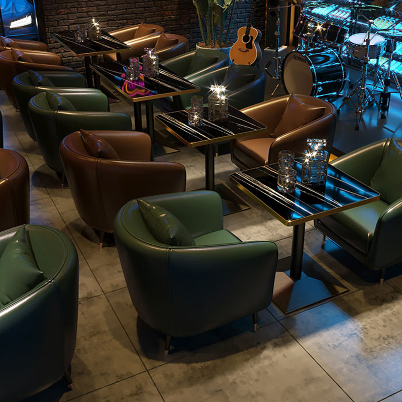 复古工业风酒吧清吧卡座沙发烧烤火锅店西餐咖啡厅奶茶店桌椅组合