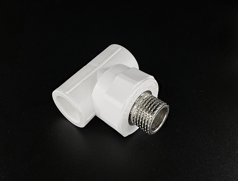 立勤ppr加厚外丝三通铜外丝滚丝牙口外螺纹三通