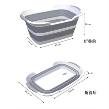 折叠水桶30升大号洗衣桶洗澡盆钓鱼1.5升20升带盖30车载洗车代发