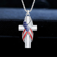 跨境 时尚欧美项链十字架美国吊坠首饰周年礼物厂家直销