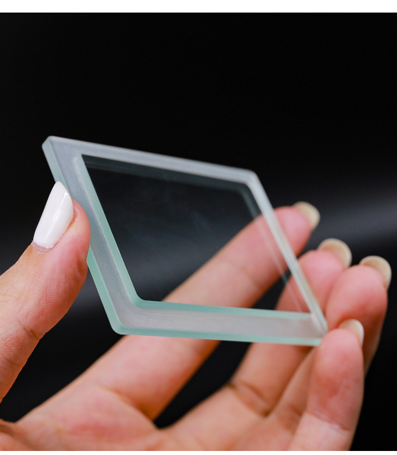 厂家直销出产 异形钢化玻璃 台阶 挖槽打孔磨边开口钢化玻璃面板