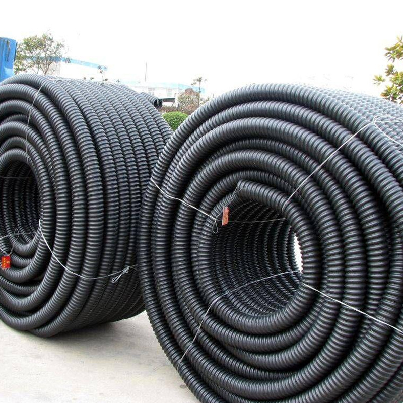 hdpe碳素波纹管埋地穿线护套管 路灯穿线波纹管河北pe塑料波纹管