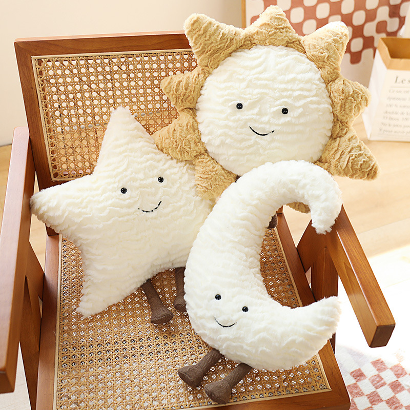 Nordic Style Sun Moon XINGX Modeling Photo Props Child Comfort Plush Doll Sleeping Pillow for Girl Cute