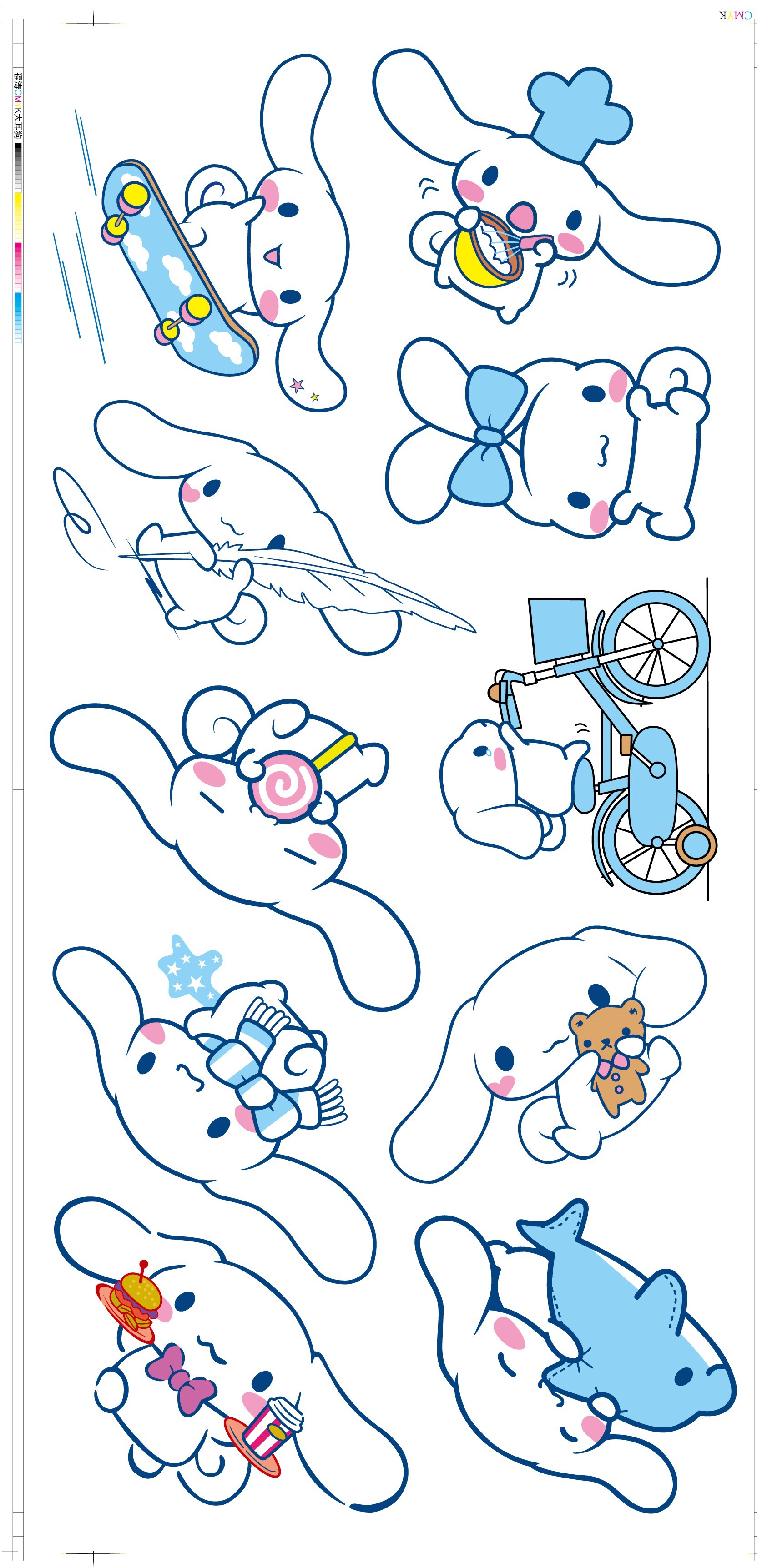 大耳狗 玉桂狗 三丽鸥 透明diy卡通库洛米手账标签贴纸