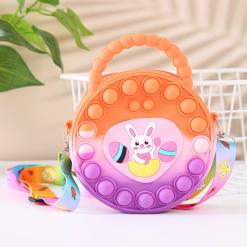 New Rat Killer Pioneer Bag Cartoon Princess Coin Purse Silicone Crossbody Children Decompression Bubble Music Silicone Bag