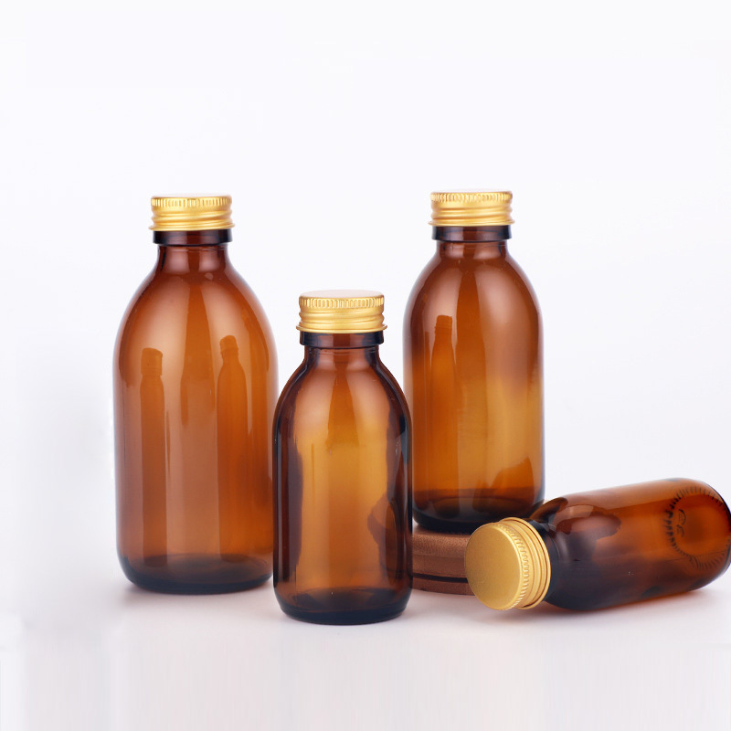 茶色口服液瓶棕色玻璃瓶药剂避光糖浆分装瓶密封酵素瓶保健药水瓶