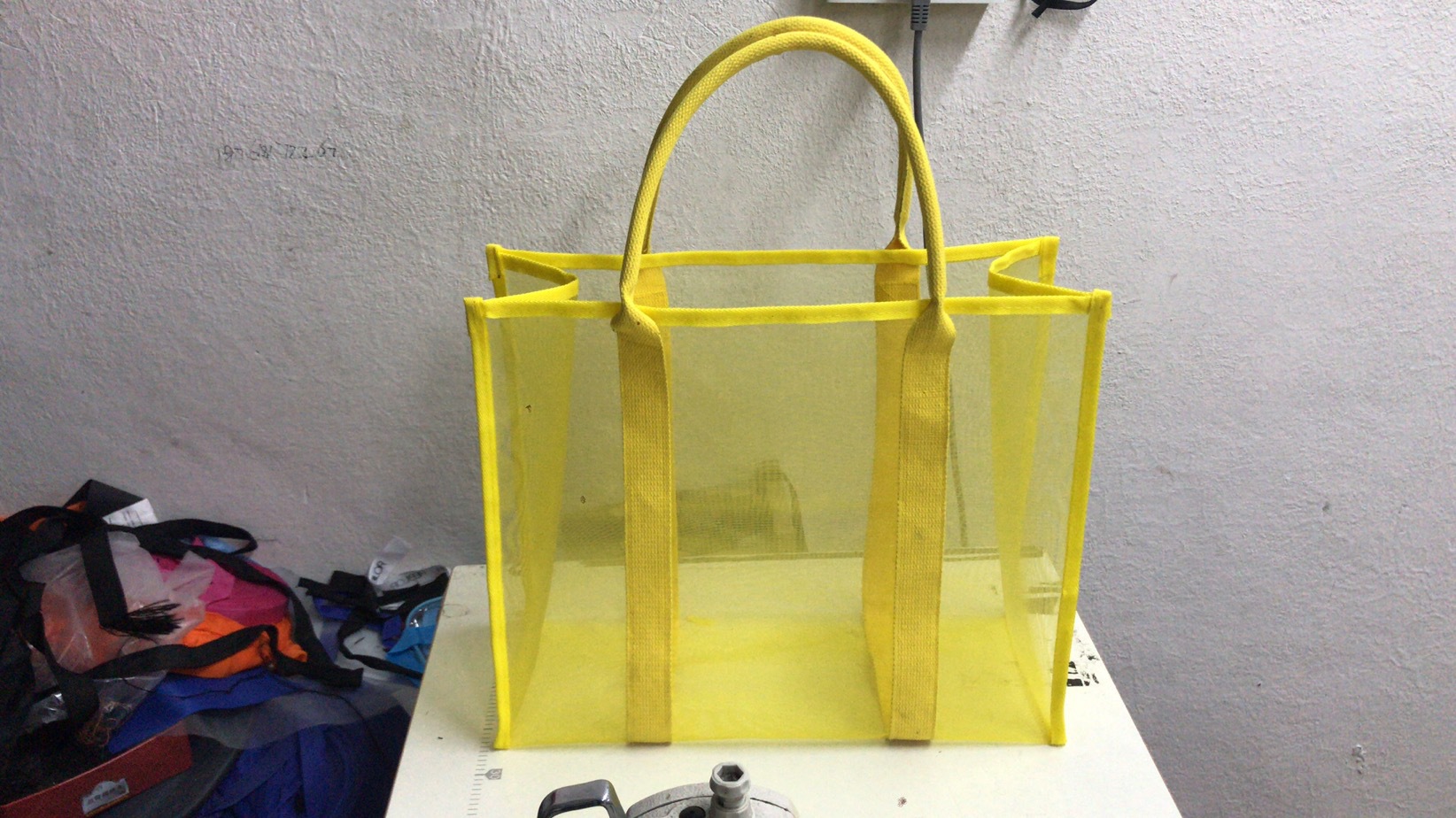 商场网纱购物袋尼龙网布沙滩袋logo折叠透明手提袋