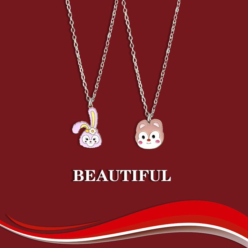 厂家直销可爱简约星黛露花栗鼠项链女学生送闺蜜生日礼物地摊饰品
