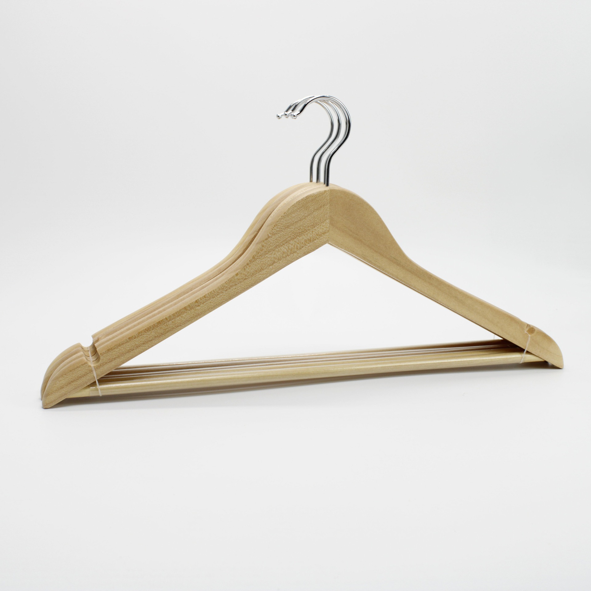 包邮原木色实木防滑a级木衣架男装衣挂架木质衣架晾晒衣架挂衣架