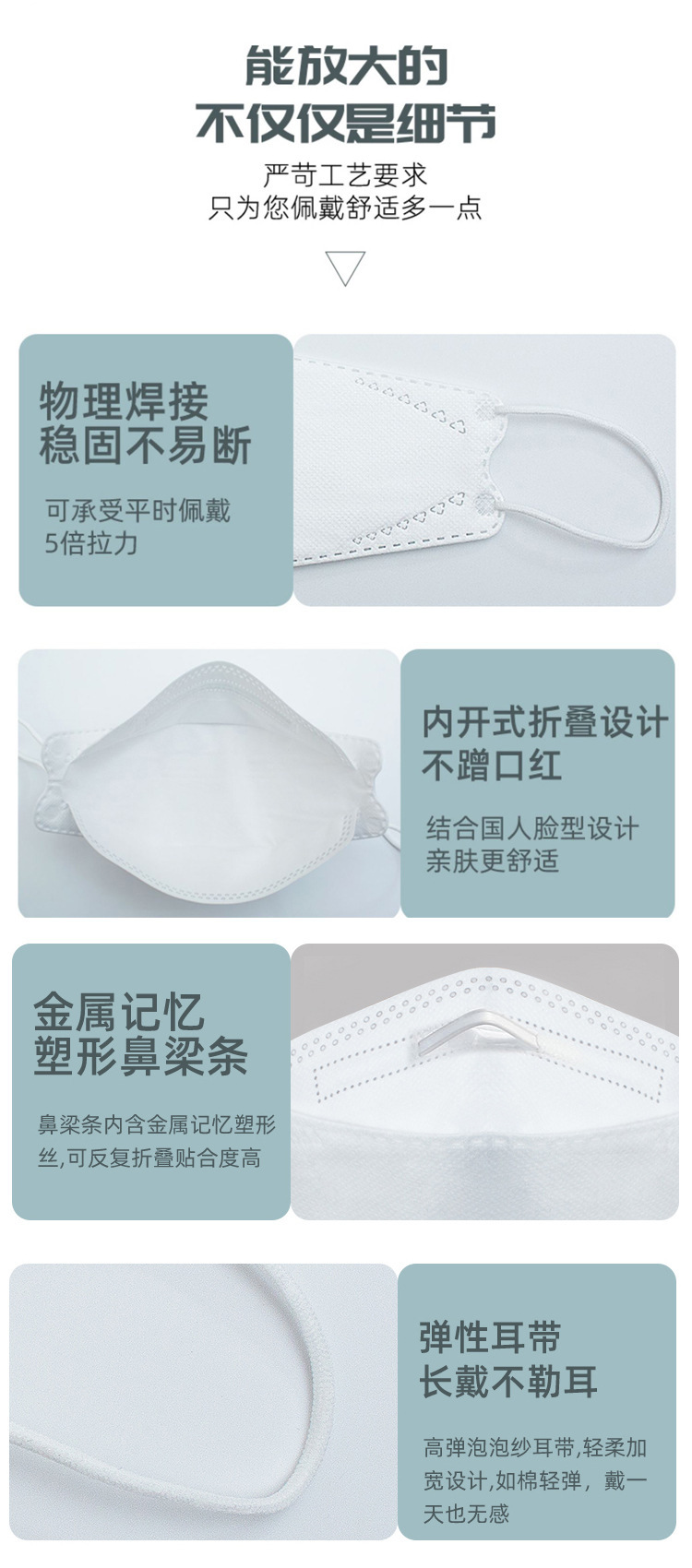 三层含熔喷布kf94口罩 无纺布一次性口罩 儿童防尘防雾霾立体口罩