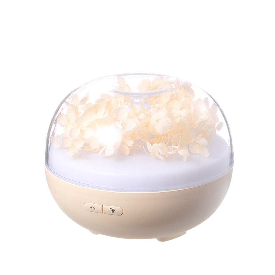 Flower Aroma Diffuser Seven-Color Ambience Light Night Light Plug-in Type USB Cable Cross-Border Humidifier Good-looking