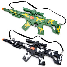 儿童玩具火石枪迷彩绿长款狙击52CM幼儿园表演装备CS野战道具模型
