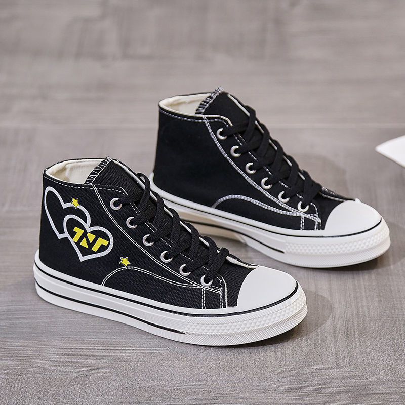 tnt同款时代少年团应援帆布鞋女刘耀文宋亚轩高帮学生百搭板鞋子