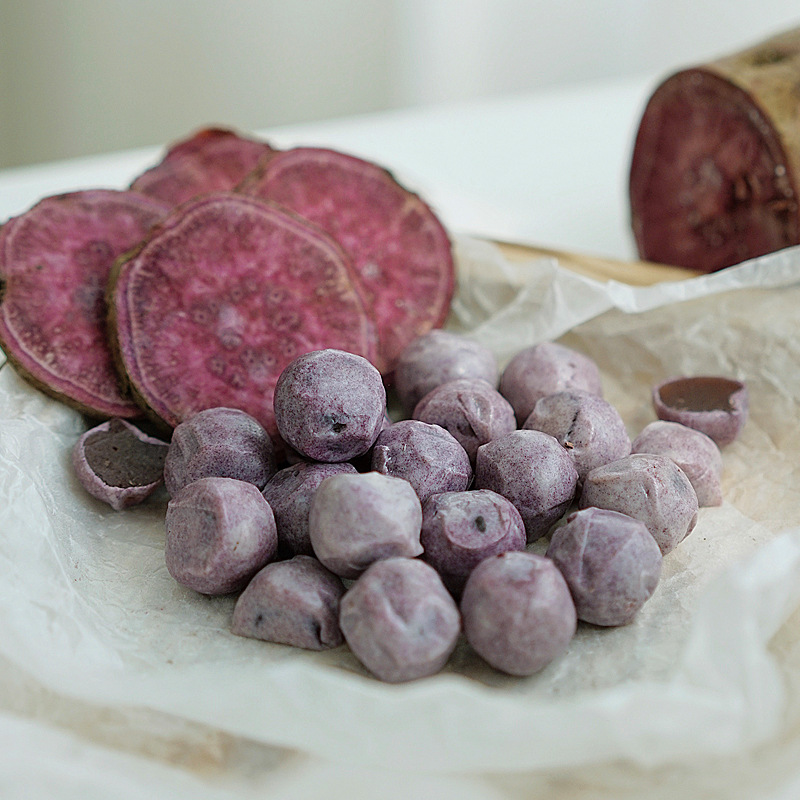 夏午三点 紫薯奶球 软糯紫薯夹心奶球 紫薯 软糖零食紫薯仔180g