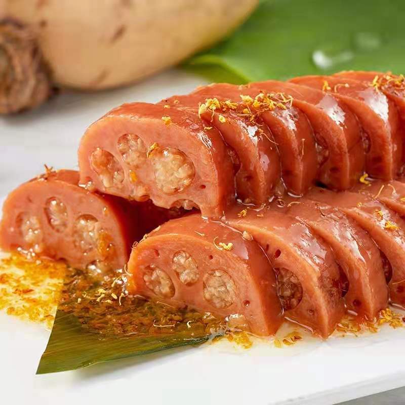 莲藕桂花糯米藕蜜汁新鲜莲藕真空包装熟即食400g-500g 礼盒装